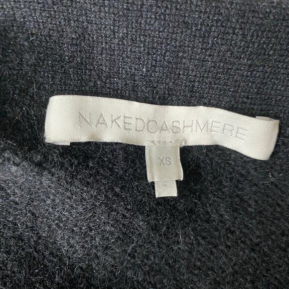 Naked Cashmere Long Line Cardigan Sweater Sz XS/S Black Open Front Long Sleeve - Picture 3 of 14